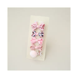 5Pcs/Lot Children's Headwear  Baby Hair Accessories  Clip Bows For Girls All Cloth Hairpin - Burgundy