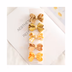 5Pcs/Lot Children's Headwear  Baby Hair Accessories  Clip Bows For Girls All Cloth Hairpin - plum