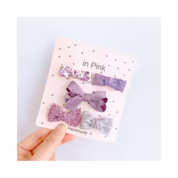 5Pcs/Lot Children's Headwear Baby Hair Accessories Clip Bows For Girls All Cloth Hairpin - Silver