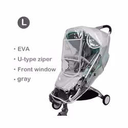EVA Baby Stroller Accessories Waterproof Rain Cover Transparent Wind Dust Shield Zipper Open For Pushchairs Raincoat - EVA-U ...