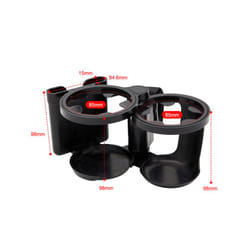 Stroller Cup Holder Phone Support Milk Bottle Drink Cup Holder Conversion 2 Cups For Universal Pram Baby Stroller Accessories - black