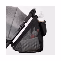 Sunveno Baby Stroller Organizer Bag Infant Pram Cart Storage Bag with Baby Trolley Bag Carriage Bag Stroller Accessories - Black
