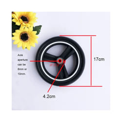 Universal Stroller Wheels For Baby Trolley Including Tyre Different Size Front And Back Wheel Cart Accessories - 17cm front