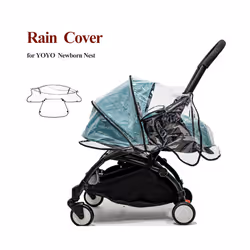 Stroller Rain Cover For YOYO 0+/YOYO 6+ Baby Carrige Rain Coat Safety EVA Material Water Proof 1:1 Design Stroller Accessori ...