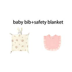 2Pcs/Set Personalized Baby Name Muslin For Baby Accessories Newborn Blankets And Cloths Burp Cloth Custom Baby Bib Girl - Name customized, 2pieceE
