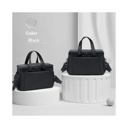 Stroller Organizer Bags Diaper Storage With Bottle Holder Large Capacity Mommy Travel Bag For Pram Trolley Strollers Accessories - black