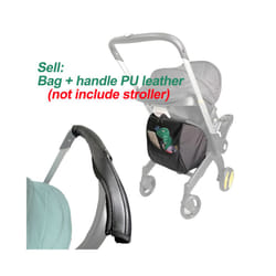 COLU KID Stroller Accessories Seat Cushion Change Kits Rain Cover Sunshade Insect Net Backpack Bag For Doona Car Seat Stroller - bag and PU leather