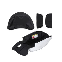 4IN 1 Car Seat Stroller Accessories Doona Replacement Cover Kit Canopy Sunshade Seat Cushion Shoulder Pads Doona Accessories - BLACK