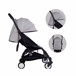Stroller Sunshade Covers and Cushions for Yoyo Yoya Yuyu Vovo Babyzen Bugaboo Strollers Carts Sun Shade Canopy and Seat - black