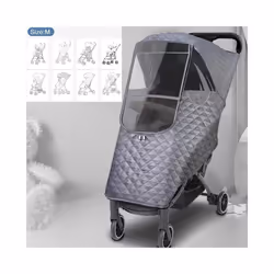 Universal Waterproof Winter Thicken RainCover Pushchairs Raincoat Full Cover Wind Dust Shield for Baby Stroller Accessories - ...