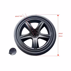 Universal Stroller Wheels For Baby Trolley Including Tyre Different Size Front And Back Wheel Cart Accessories - 20cm back