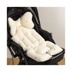 Baby Stroller Seat Cushion Pad for Car Puchair Liner Mat Thicken Cotton Breathable Cart Mattress Infant Newborn Pram Accessories - olive thick