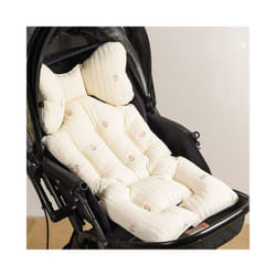 Baby Stroller Seat Cushion Pad for Car Puchair Liner Mat Thicken Cotton Breathable Cart Mattress Infant Newborn Pram Accessories - rose thick