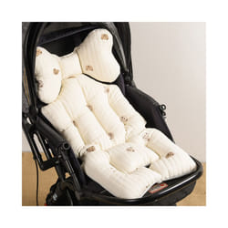 Baby Stroller Seat Cushion Pad for Car Puchair Liner Mat Thicken Cotton Breathable Cart Mattress Infant Newborn Pram Accessories - bear thick