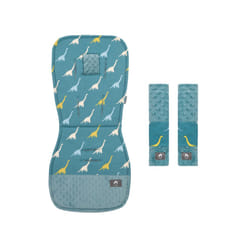 Stroller Cushion & Seat Belt Cover 2Pcs/Set Universal Baby Pram Seat Pad Soft Kids Pushchair Car Mat Stroller Accessories - dinosaur