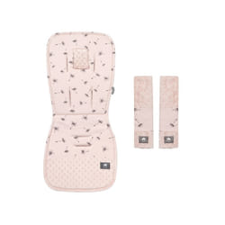 Stroller Cushion & Seat Belt Cover 2Pcs/Set Universal Baby Pram Seat Pad Soft Kids Pushchair Car Mat Stroller Accessories - dandelion