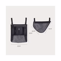 Sunveno Baby Stroller Organizer Bag Infant Pram Cart Storage Bag with Baby Trolley Bag Carriage Bag Stroller Accessories - Bl ...