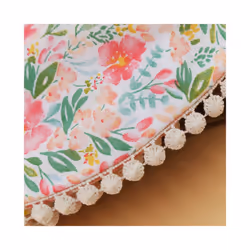 Baby Boys Girls Bibs & Headband Floral PrintS Tassel Dinner Saliva Towel Vintage Double Side Feeding Bibs  Kids Hair Accessories - Red