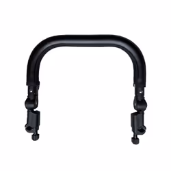 Universal Baby Stroller Armrest Bumper Bar Handle Crossbar Accessories for 95% Prams Black PU Leather High Quality - black