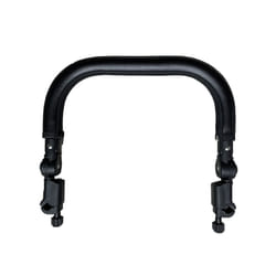 Universal Baby Stroller Armrest Bumper Bar Handle Crossbar Accessories for 95% Prams Black PU Leather High Quality - black