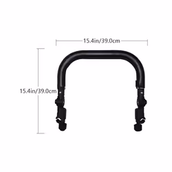 Stroller Bar Handle Bumper Baby Infant Armrest Accessories Pram Crossbar Security Belly Parts Pushchair Safety Handlebar - Black