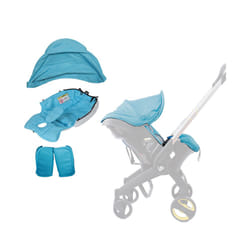 4IN 1 Car Seat Stroller Accessories Doona Replacement Cover Kit Canopy Sunshade Seat Cushion Shoulder Pads Doona Accessories - Blue
