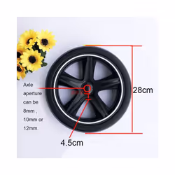 Universal Stroller Wheels For Baby Trolley Including Tyre Different Size Front And Back Wheel Cart Accessories - 28cm back A