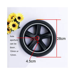 Universal Stroller Wheels For Baby Trolley Including Tyre Different Size Front And Back Wheel Cart Accessories - 28cm back A