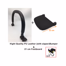 MomTan Baby Stroller Accessories Armrest PU Leather Bumper Bar Handrail Extend Footboard Hook For Babyzen YOYO 2  YOYO+ - Zip ...