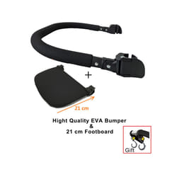 MomTan Baby Stroller Accessories Armrest PU Leather Bumper Bar Handrail Extend Footboard Hook For Babyzen YOYO 2  YOYO+ - EVA x Board