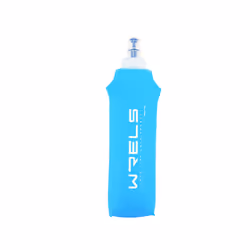 Outdoor Collapsible Silicone Bite Size Water Bottle Running Camping Hiking Travel Convenient Water Bottle - light blue-500ml