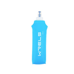 Outdoor Collapsible Silicone Bite Size Water Bottle Running Camping Hiking Travel Convenient Water Bottle - light blue-500ml