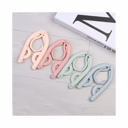 Multifunctional Folding Clothes Hanger Portable Clothes Hanger Foldable Drying Rack Space Saving Stand - 5PC, Nordic blue