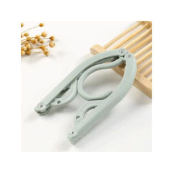 Multifunctional Folding Clothes Hanger Portable Clothes Hanger Foldable Drying Rack Space Saving Stand - 1PC, Nordic blue