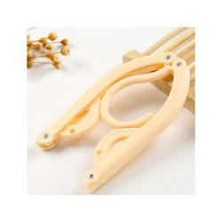Multifunctional Folding Clothes Hanger Portable Clothes Hanger Foldable Drying Rack Space Saving Stand - 1PC, Light Yellow