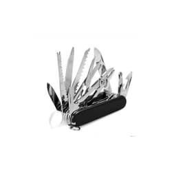17 in 1 Multi tool Pocket Knife Portable Folding knife Stainless Steel Pocket Camping Pliers Knife Multifunctional Folding - Black