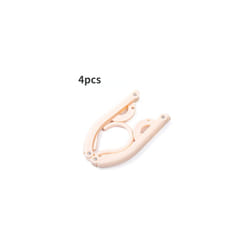 Multifunctional plastic foldable clothes hanger travel space saving simple clothes support creative portable clothes hanger - yellow-4pcs