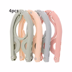 Multifunctional plastic foldable clothes hanger travel space saving simple clothes support creative portable clothes hanger - ...