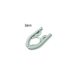 Multifunctional plastic foldable clothes hanger travel space saving simple clothes support creative portable clothes hanger - green-2pcs