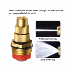 1/2  4 Point  Adjustable Brass Atomizing Sprayer Lawn Garden Sprinkler Heads Cooling Fogging Misting Nozzles Garden Sprinklers - C