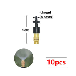 10PCS 5 Types of Micro Drip Irrigation Misting Brass Nozzle Garden Spray Cooling Parts Copper Sprinkler with Connector - D