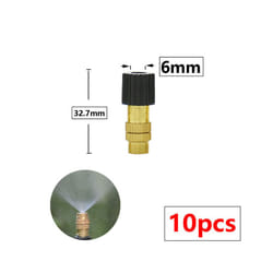 10PCS 5 Types of Micro Drip Irrigation Misting Brass Nozzle Garden Spray Cooling Parts Copper Sprinkler with Connector - A