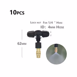 10PCS 5 Types of Micro Drip Irrigation Misting Brass Nozzle Garden Spray Cooling Parts Copper Sprinkler with Connector - F