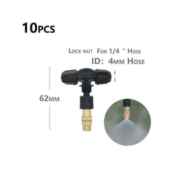 10PCS 5 Types of Micro Drip Irrigation Misting Brass Nozzle Garden Spray Cooling Parts Copper Sprinkler with Connector - F