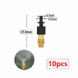 10PCS 5 Types of Micro Drip Irrigation Misting Brass Nozzle Garden Spray Cooling Parts Copper Sprinkler with Connector - B