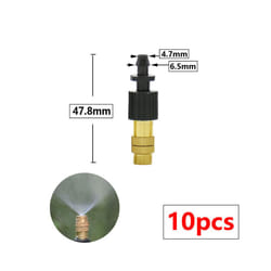 10PCS 5 Types of Micro Drip Irrigation Misting Brass Nozzle Garden Spray Cooling Parts Copper Sprinkler with Connector - B
