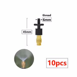 10PCS 5 Types of Micro Drip Irrigation Misting Brass Nozzle Garden Spray Cooling Parts Copper Sprinkler with Connector - C