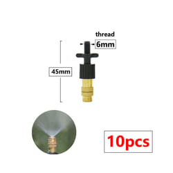 10PCS 5 Types of Micro Drip Irrigation Misting Brass Nozzle Garden Spray Cooling Parts Copper Sprinkler with Connector - C
