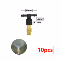 10PCS 5 Types of Micro Drip Irrigation Misting Brass Nozzle Garden Spray Cooling Parts Copper Sprinkler with Connector - E