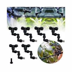 6Pcs Terrarium Spray Adjustable Misting Nozzles 360 Degree Rotating Fogger Sprinkler For Reptiles Greenhouse Quick Connectors - 6pcs Sprinkler